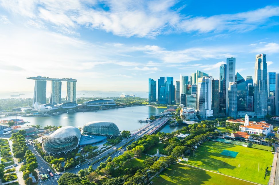 a cityscape in Singapore